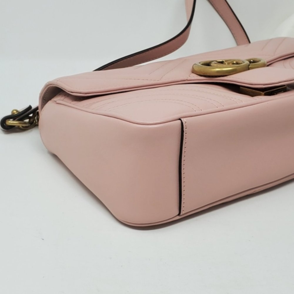 Gucci Small Marmont Matellasse Leather Crossbody - Picture 6 of 14